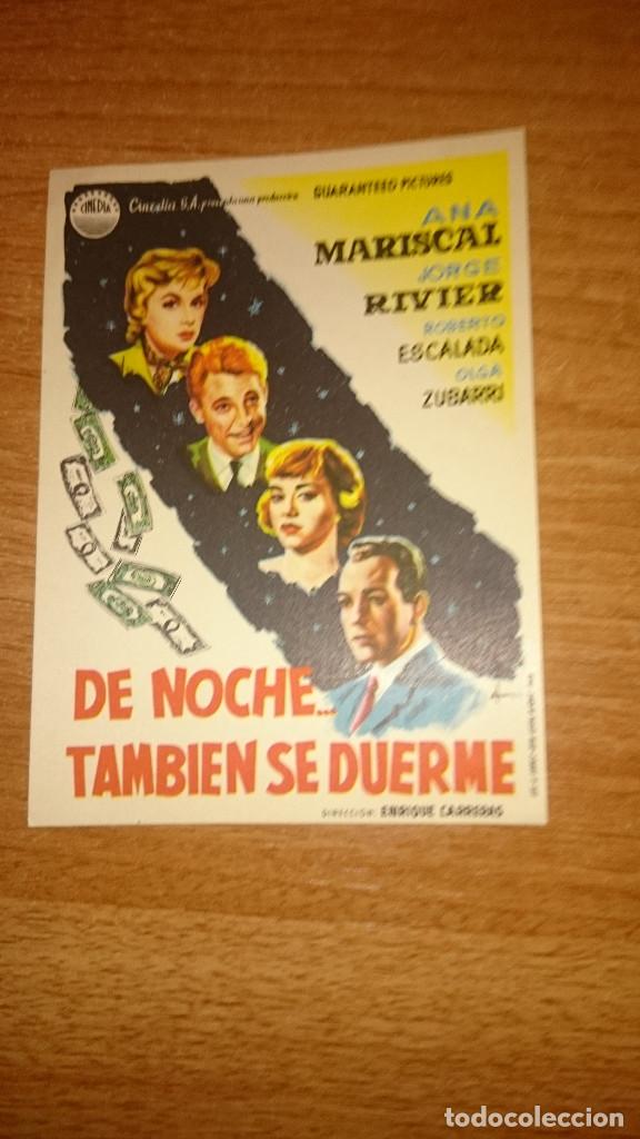 Kino: FOLLETO DE MANO PELICULA DE NOCHE TAMBIEN SE DUERME