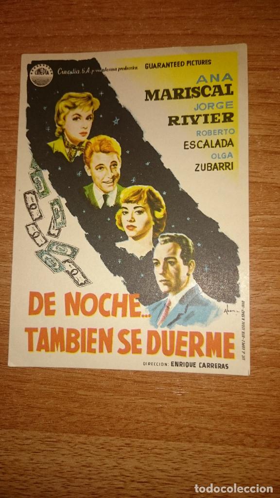 Kino: FOLLETO DE MANO PELICULA DE NOCHE TAMBIEN SE DUERME