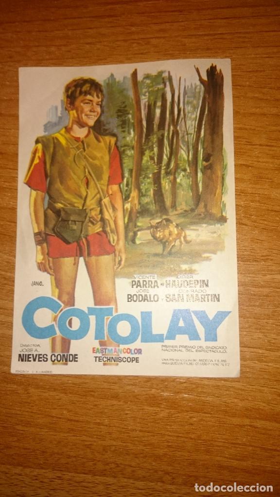 Cine: FOLLETO DE MANO PELICULA COTOLAY - Foto 1