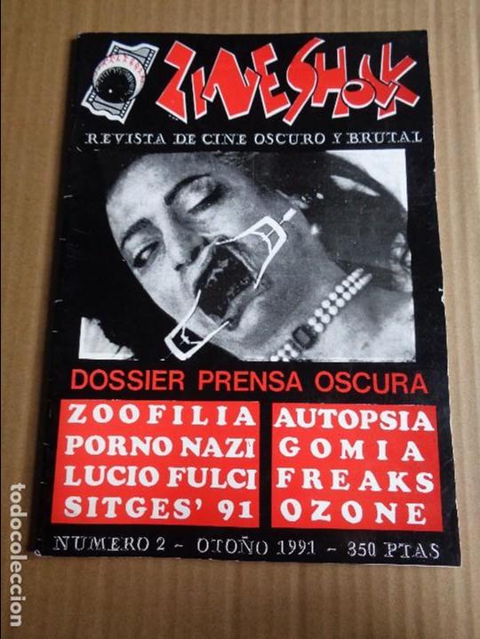 Cin&eacute;ma: Zine shock revista cine oscuro n&uacute;mero 2 oto&ntilde;o 1991 revista dirigida por Jaume Balaguer&oacute; - Fulci ....