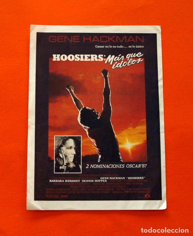 Cinema: Hoosiers: M&aacute;s que idolos - Gene Hackman - 2 nominaciones Oscar&acute;87 -