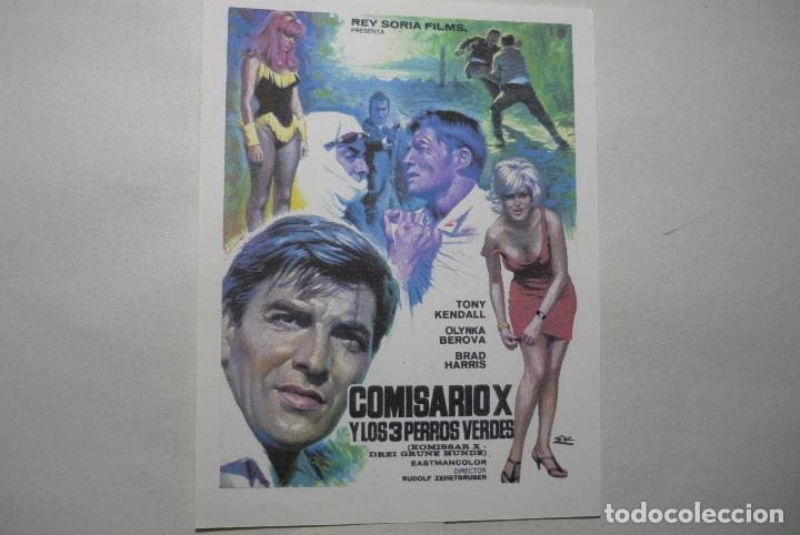 Kino: REPRODUCC. CARTEL COMISARIO X Y LOS 3 PERROS VERDES - TONY KENDALL