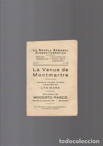 Cin&eacute;ma: LA NOVELA SEMANAL CINEMATOGRAFICA - N&ordm; 158 - LA VENUS DE MONTMARTRE