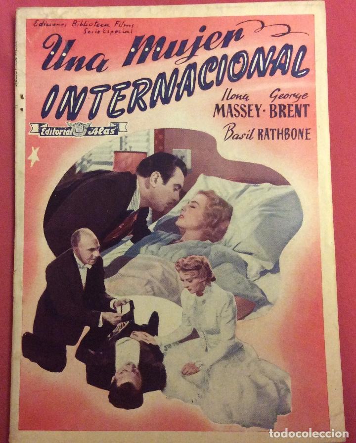Cin&eacute;ma: UNA MUJER INTERNACIONAL. ILONA MASSEY- GEORGE BRENT. ED BIBLIOTECA FILMS