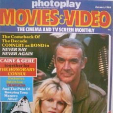 Cine: MOVIES AND VIDEO / ENERO 1984 / PORTADA: SEAN CONNERY - KING BASSINGER - OO7 NUNCA DIGAS NUNCA JAMAS. Lote 83527652