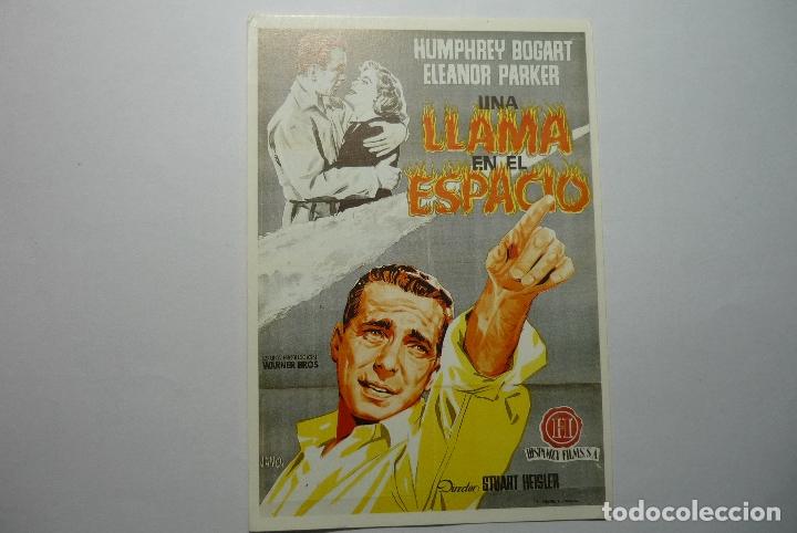 Kino: folleto-papel tarjeta -una llama en el espacio- h.bogart