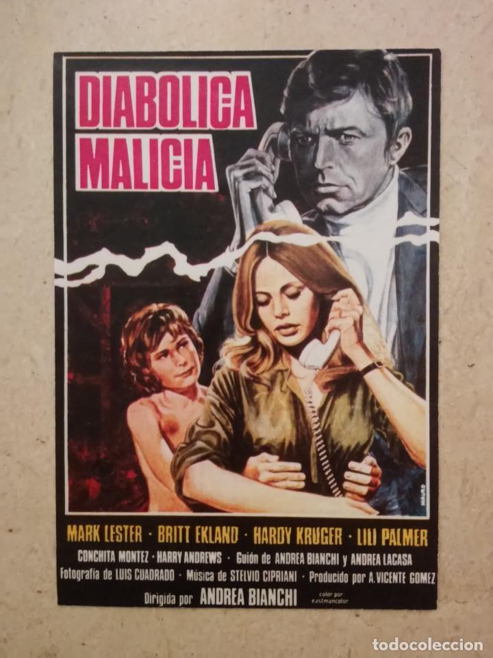 Kino: REPRODUCCION -10*15- DIABOLICA MALICIA - ALBUM - TERROR - BRITT EKLAND