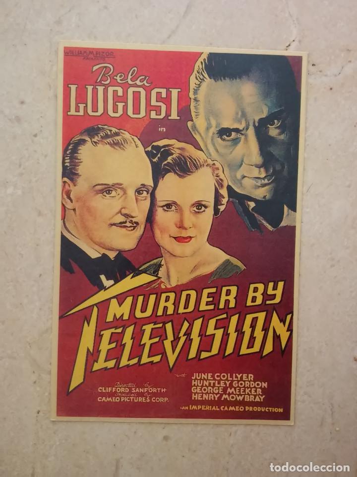 Kino: REPRODUCCION PAPEL -9*13- MURDER BY TELEVISION - BELA LUGOSI - TERROR