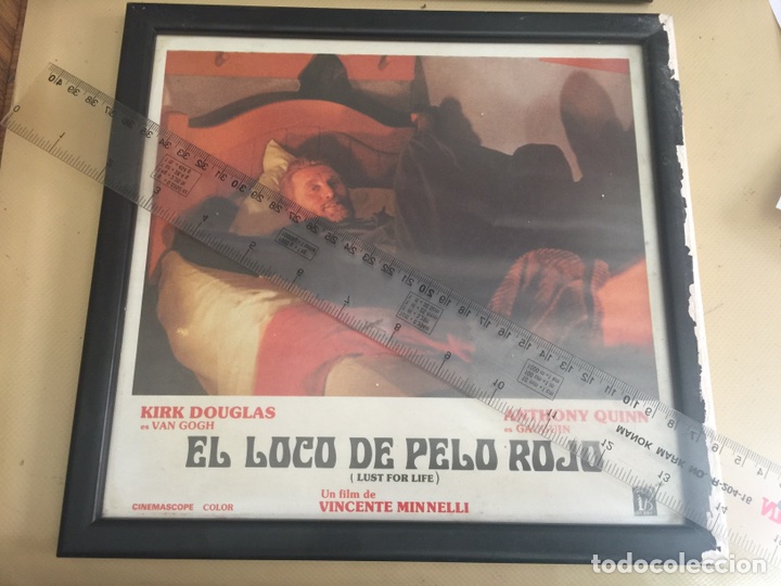 Kino: CARTELERA DE CINE ORIGINAL. ENMARCADA. EL LOCO DE PELO ROJO. LUST FOR LIFE.KIRK DOUGLAS.CINEMASCOPE.