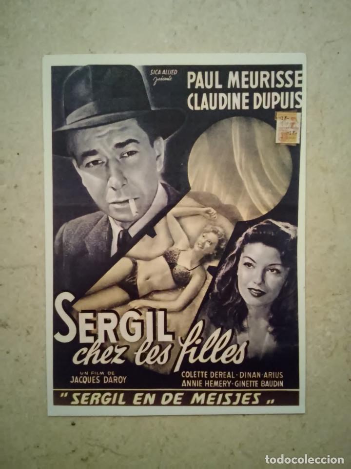 Cinema: REPRODUCCION PAPEL -9*13- Sergil chez les filles - ALBUM - POLICIACO FRANCES - Claudine Dupuis