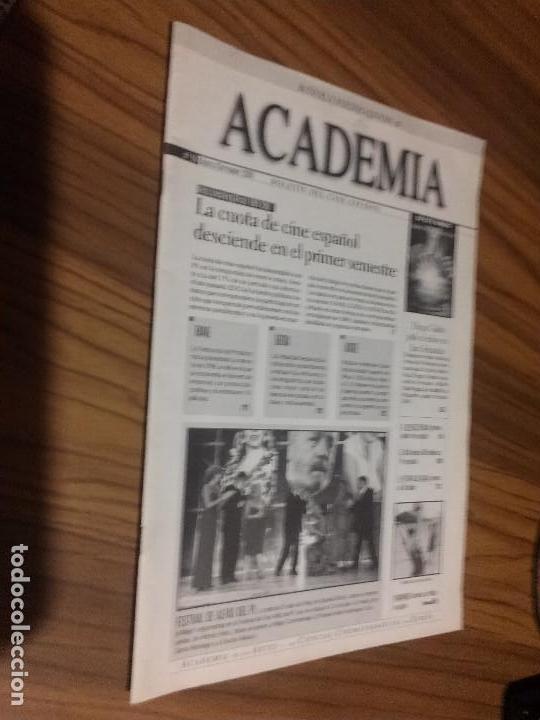 Cinema: ACADEMIA 60. MARZO. 2002. REVISTA DE LA ACADEMIA DE LAS ARTES CINEMATOGR&Aacute;FICAS. GRAPA. RARA