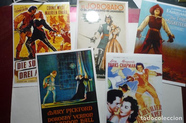 Cinema: lote reproducc. foto carteles espa&ntilde;oles y extranjeros peliculas espadachines