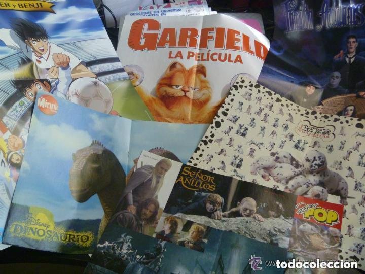 Cine: LOTE DE 6 POSTER ( HOJAS CENTRALES ) DE CARTELES DE CINE, DE LAS REVISTA SUPER POP, MINNIE, ETC.
