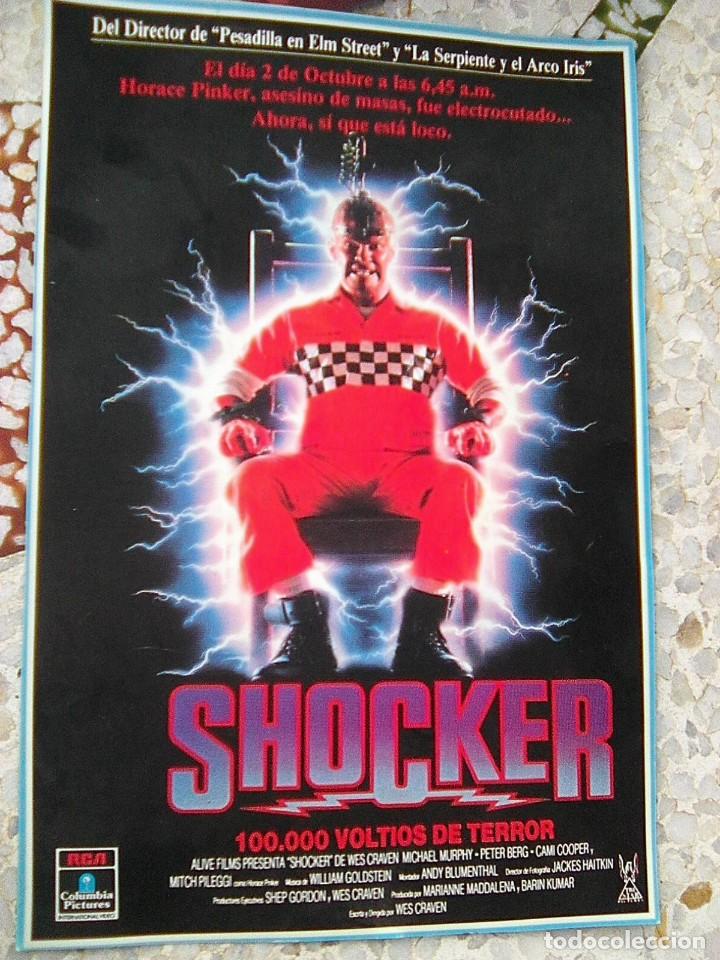 Cinema: Shocker + los renegados - poster reversible recorte revista 21,30 por 16 cms