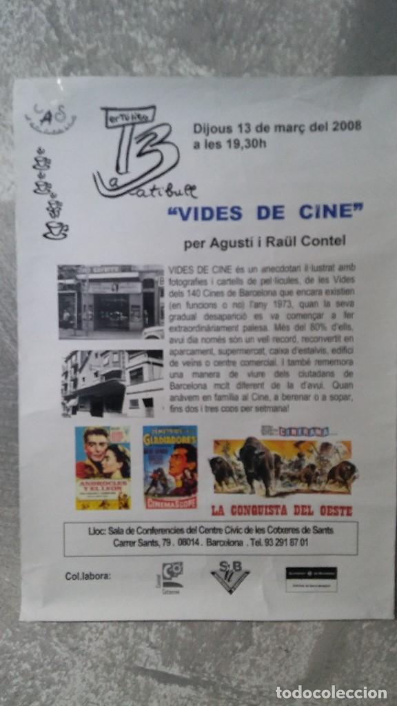 Cinema: CARTEL: TERT&Uacute;LIES A BATIBULL &middot; VIDES DE CINE POR AGUST&Iacute; Y RA&Uuml;L CONTEL (Medidas: 30 x 42 Cm.)