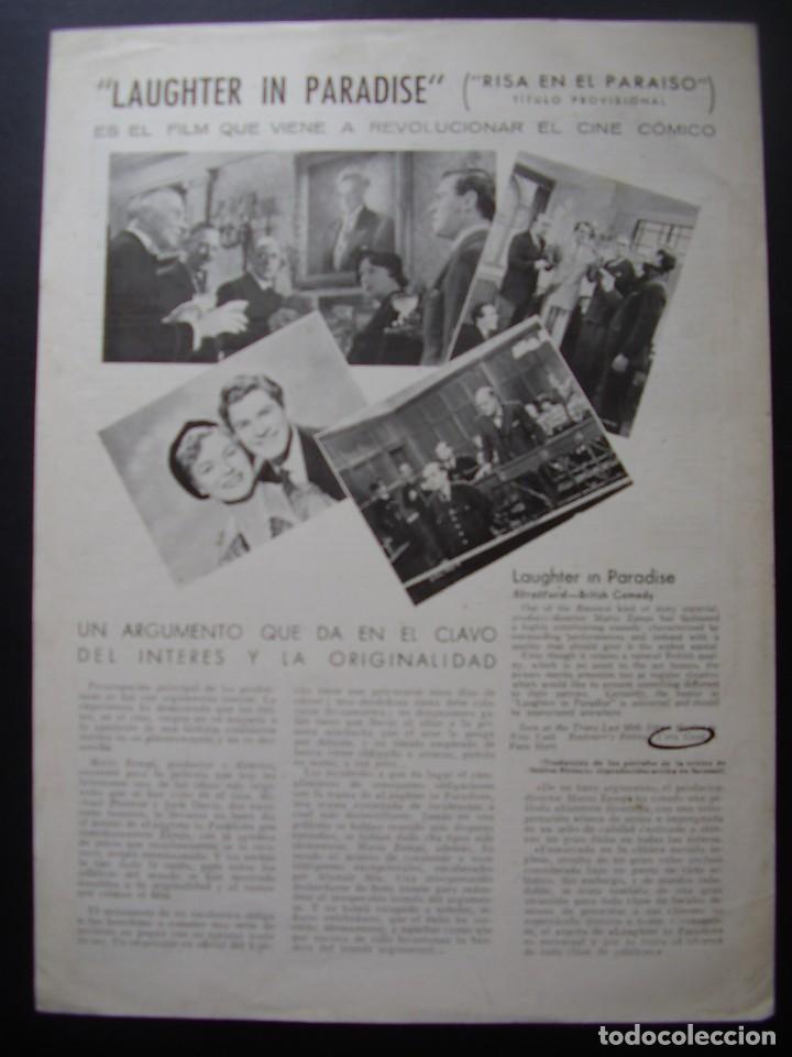 Cine: EXCELSIOR, JUNIO DE 1952, 2 HOJAS - Foto 2