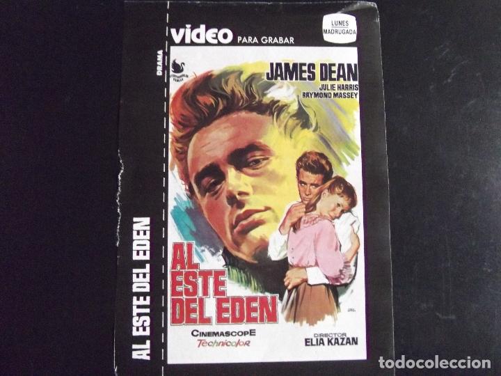 Cine: CINE-CARATULAS TV-V40-AL ESTE DEL EDEN-JAMES DEAN-JULIE HARRIS