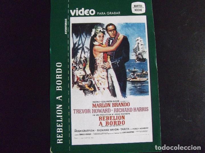 Cine: CINE-CARATULAS TV-V40-REBELION A BORDO-MARLON BRANDO-TREVOR HOWARD