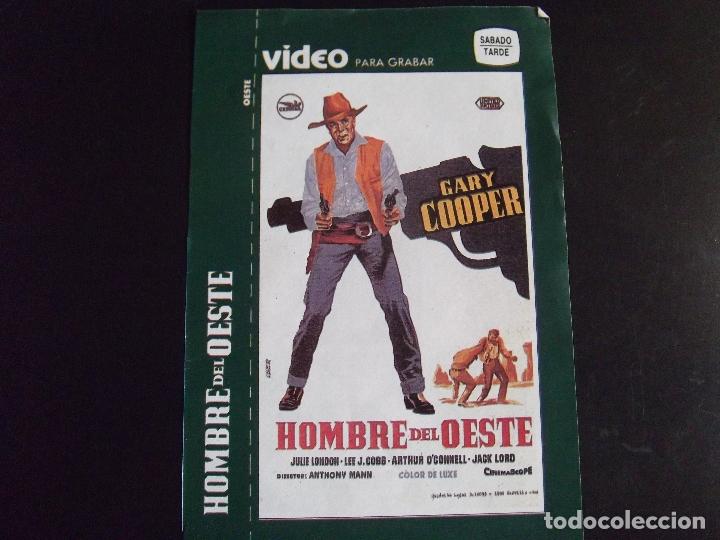 Cine: CINE-CARATULAS TV-V40-HOMBRE DEL OESTE-GARY COOPER