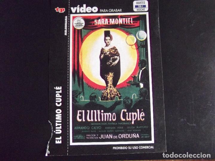 Kino: CINE-CARATULAS TV-TP-TELEPROGRAMA-V40-EL ULTIMO CUPLE-SARA MONTIEL