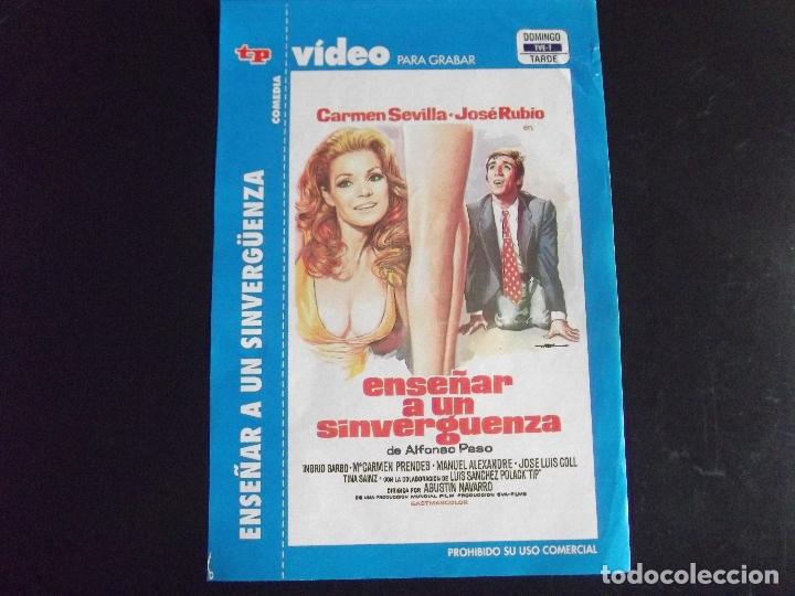 Cine: CINE-CARATULAS TV-TP-TELEPROGRAMA-V40-ENSE&Ntilde;AR A UN SINVERGUENZA-CARMEN SEVILLA-JOSE RUBIO