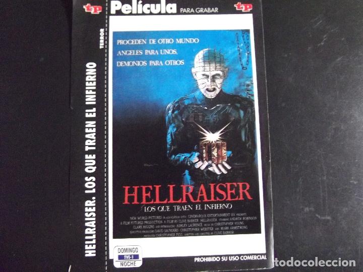 Cine: CINE-CARATULAS TV-TP-TELEPROGRAMA-V40-HELLRAISER - Foto 1