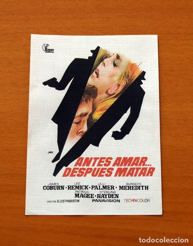 Cinema: Antes Amar... Despues Matar -James Coburn, Lee Remick, Lilli Palmer, Burgess Meredith, Patrick Magee
