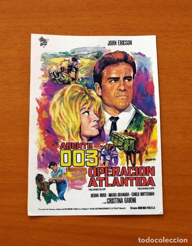 Cinema: Agente 003, Operaci&oacute;n Atlantida - John Ericson, Berna Rock, Mar&iacute;a Granada, Cristina Gaioni