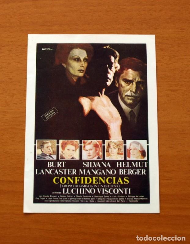 Cinema: Confidencias, Gruppo di famiglia in un interno - A&ntilde;o 1974 - Burt Lancaster, Silvana Mangano