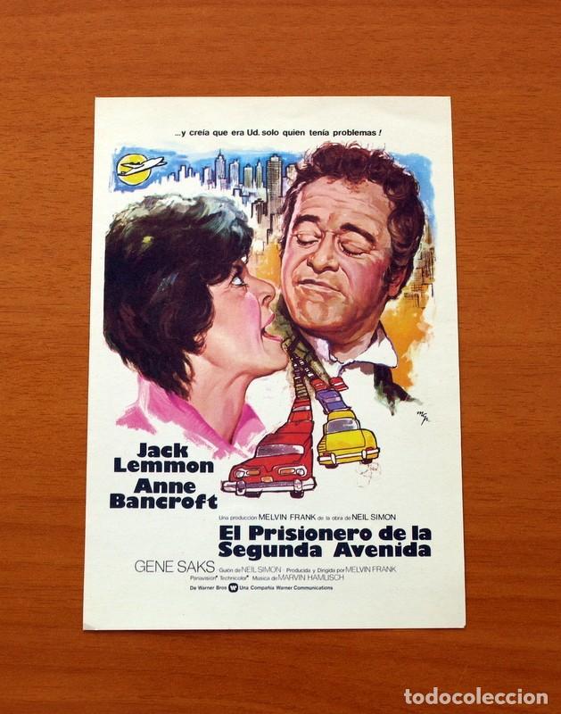 Cinema: El prisionero de la segunda avenida-A&ntilde;o 1975-Jack Lemmon, Anne Bancroft, Gene Saks, Elizabeth Wilson