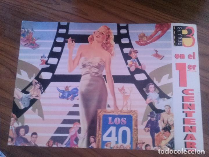 Cinema: 1 CENTENARIO DEL CINE. LOS 40. PANTALLA 3. POSTER Y POR DETR&Aacute;S HECHOS IMPORTANTES. BUEN ESTADO.