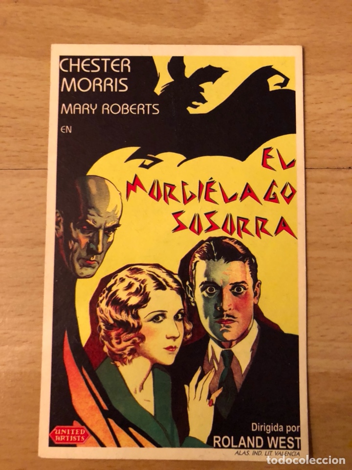 Cinema: Programa cart&oacute;n facs&iacute;mil cine terror el murci&eacute;lago susurra.chester morris