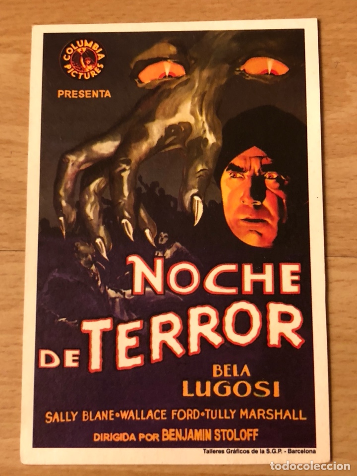 Cinema: Programa cart&oacute;n facs&iacute;mil cine terror noche de terror.bela lugosi