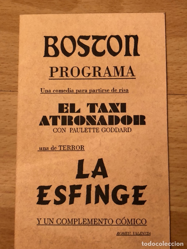 Cine: Programa cart&oacute;n facs&iacute;mil cine terror La esfinge - Foto 2