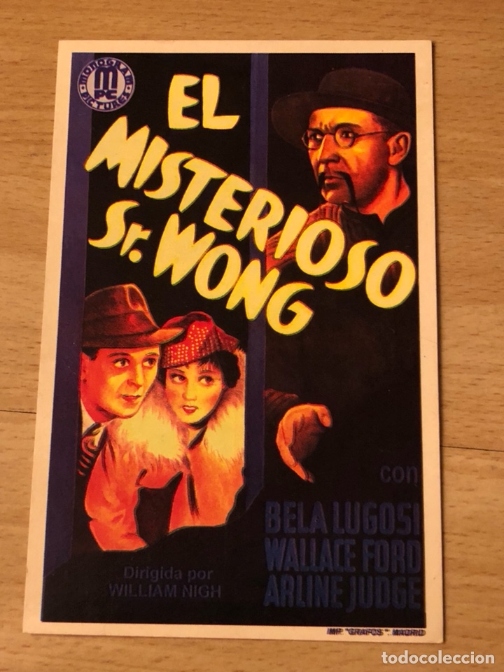 Cinema: Programa cart&oacute;n facs&iacute;mil cine terror Bela lugosi.el misterioso sr wong
