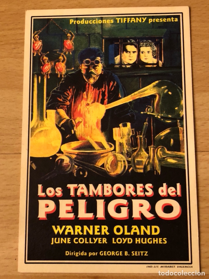 Cinema: Programa cart&oacute;n facs&iacute;mil cine terror Warner oland.los tambores del peligro