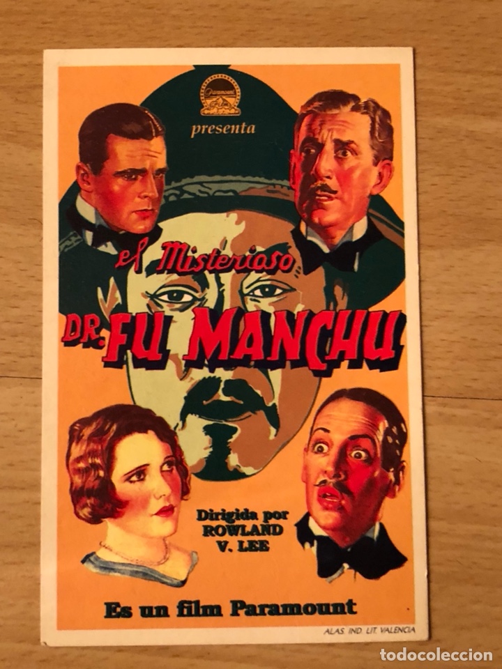 Cinema: Programa cart&oacute;n facs&iacute;mil cine terror el misterioso dr fumanchu