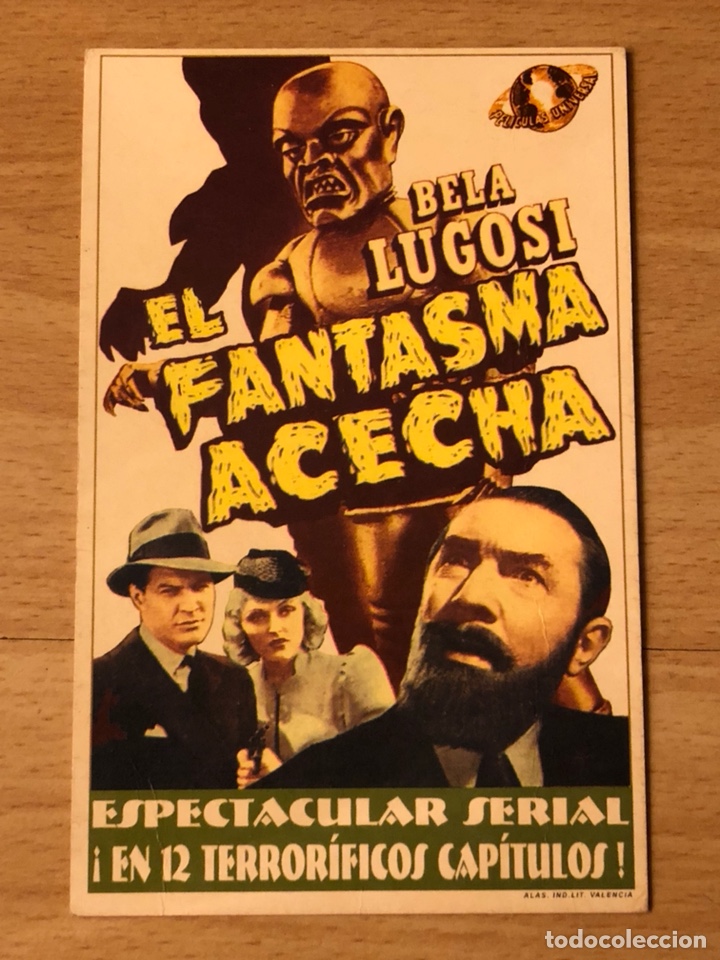 Cinema: Programa cart&oacute;n facs&iacute;mil cine terror Bela lugosi.el fantasma acecha