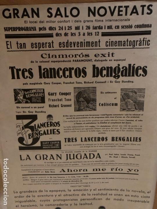 Cine: Programa facsimil tres lanceros bengal&iacute;es.gary cooper - Foto 2