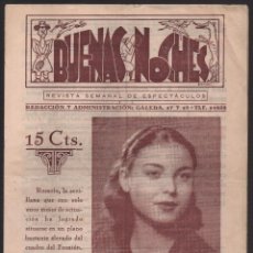 Cine: SEVILLA, --BUENAS NOCHES-- REVISTA ESPECTACULOS, AÑO I Nº 12, MAYO 1937, VER FOTOS