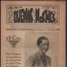 Cine: SEVILLA, --BUENAS NOCHES-- REVISTA ESPECTACULOS, AÑO I Nº 14, MAYO 1937, VER FOTOS