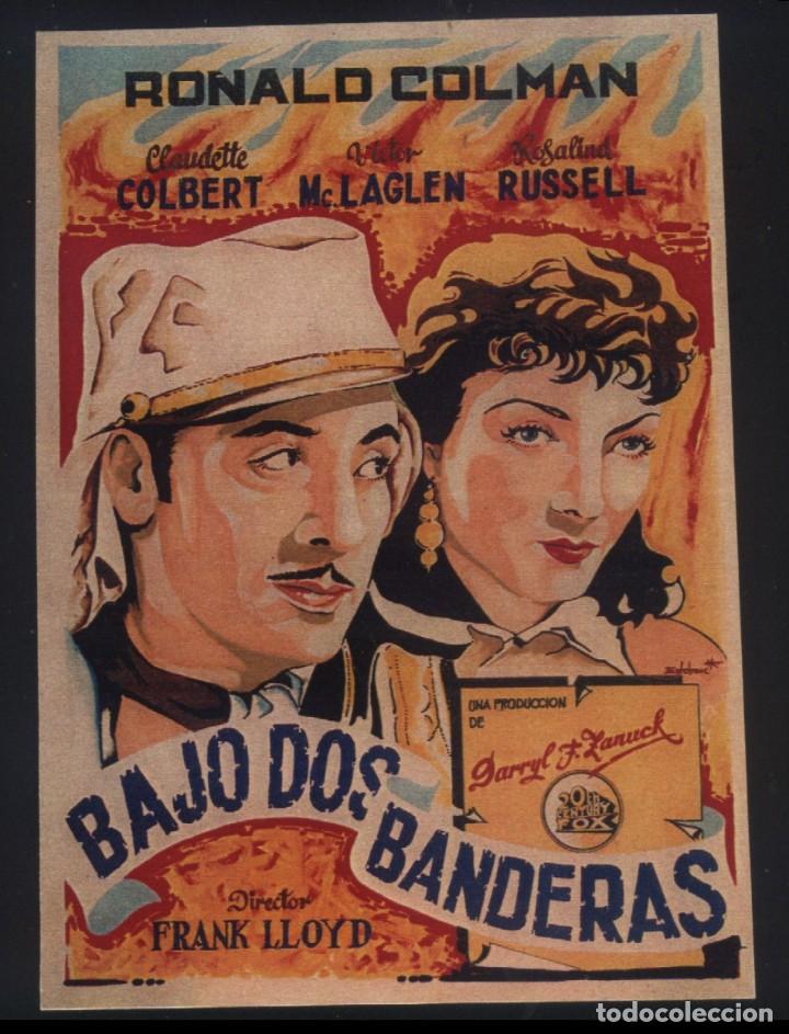 Cine: Q-07633- BAJO DOS BANDERAS (CARTEL DE ESTEBAN LIROLA FORMATO FOLLETO MANO) RONALD COLMAN