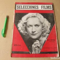 Cine: REVISTA SELECCIONES FILMS. NÚMERO IV. 15 DE FEBRERO DE 1933. AZACAYAS, GRANADA.. Lote 134306386