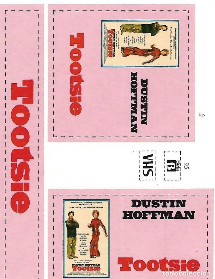 Cinema: Tootsie. Pegatina para v&iacute;deo.
