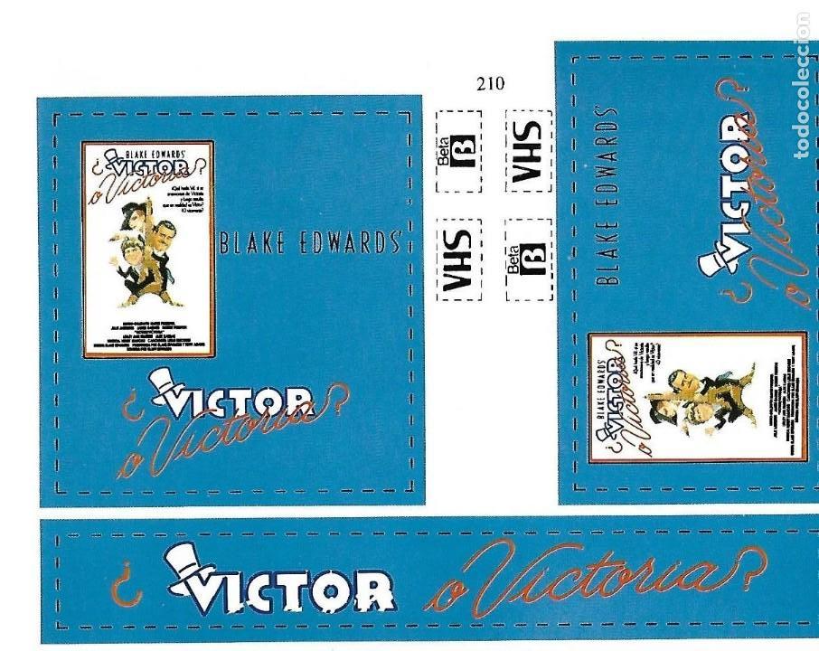 Cinema: &iquest;Victor o Victoria? Pegatina para v&iacute;deo.