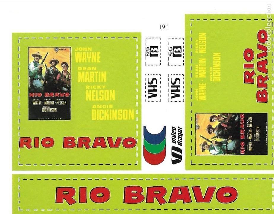 Cinema: Rio Bravo. Pegatina para v&iacute;deo.