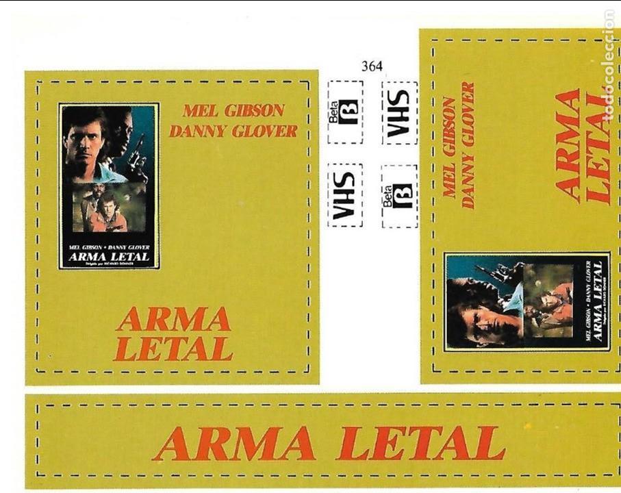 Cinema: Arma letal. Pegatina para v&iacute;deo.