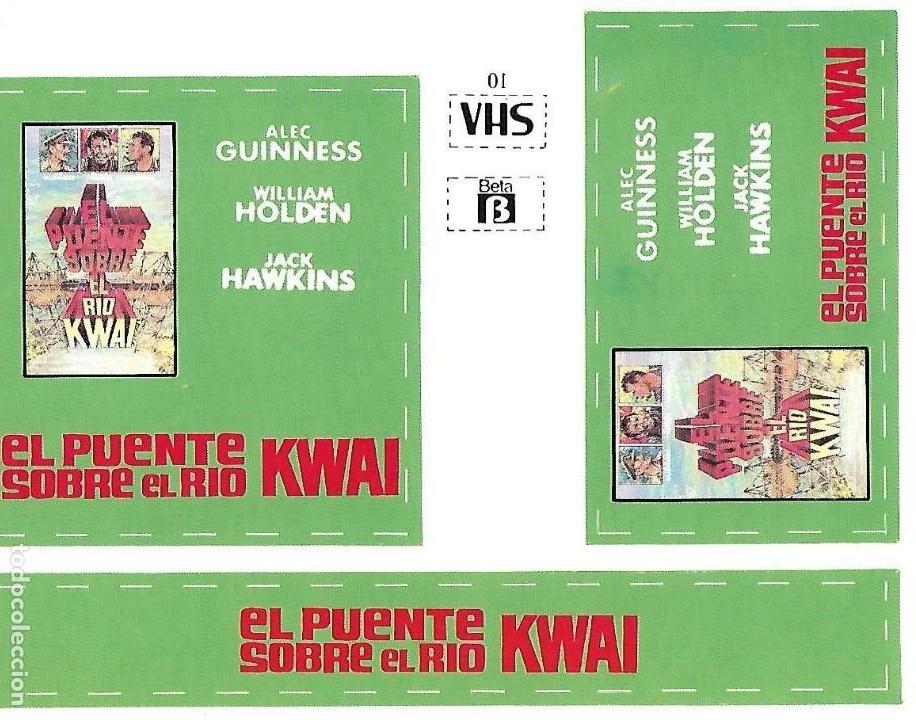 Cinema: El puente sobre el rio Kwai.. Pegatina para v&iacute;deo.