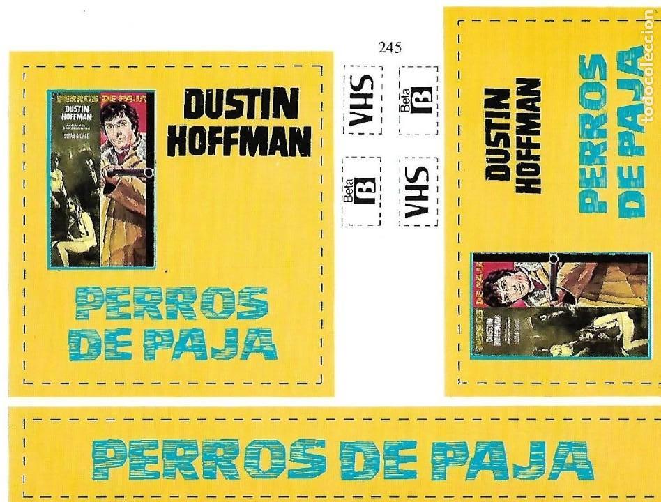 Cinema: Perros de paja. Pegatina para v&iacute;deo.