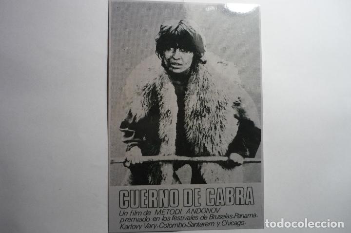 Kino: reproducc.pelicula cuerno de cabra .-en foto